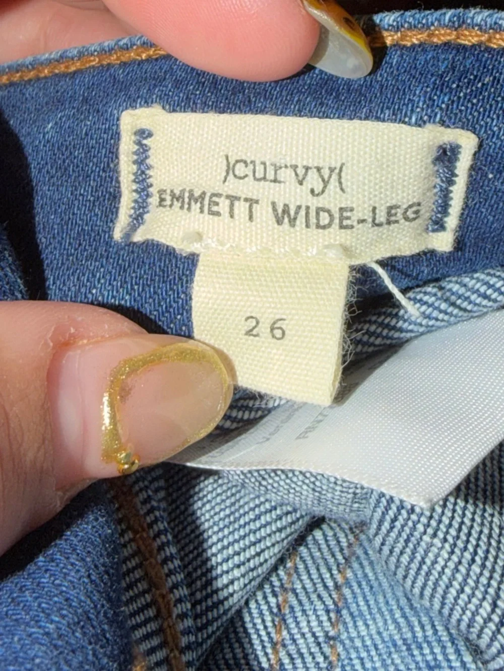 Madewell The Emmett Wide-Leg Full Curvy Jeans Size 26 - Picture 6 of 9